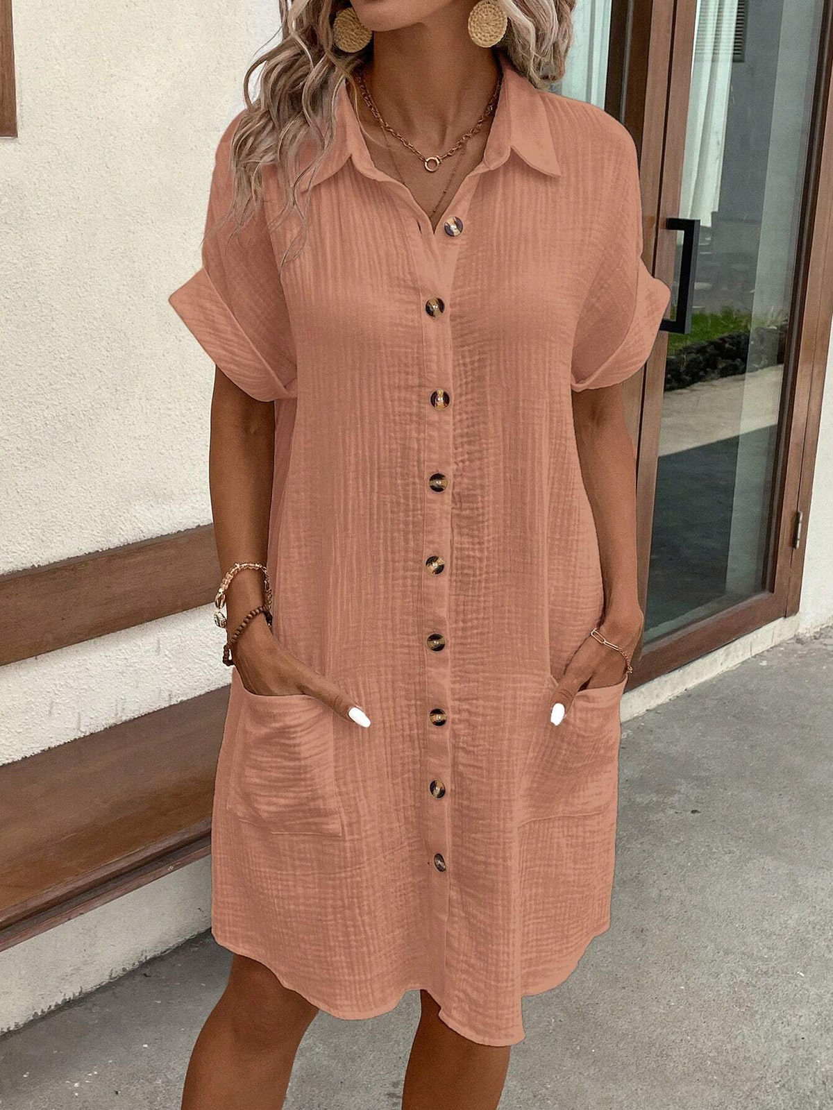 Robe Chemise d'Été Femme – Élégante, Fluide et Décontractée – Look Chic Sans Effort