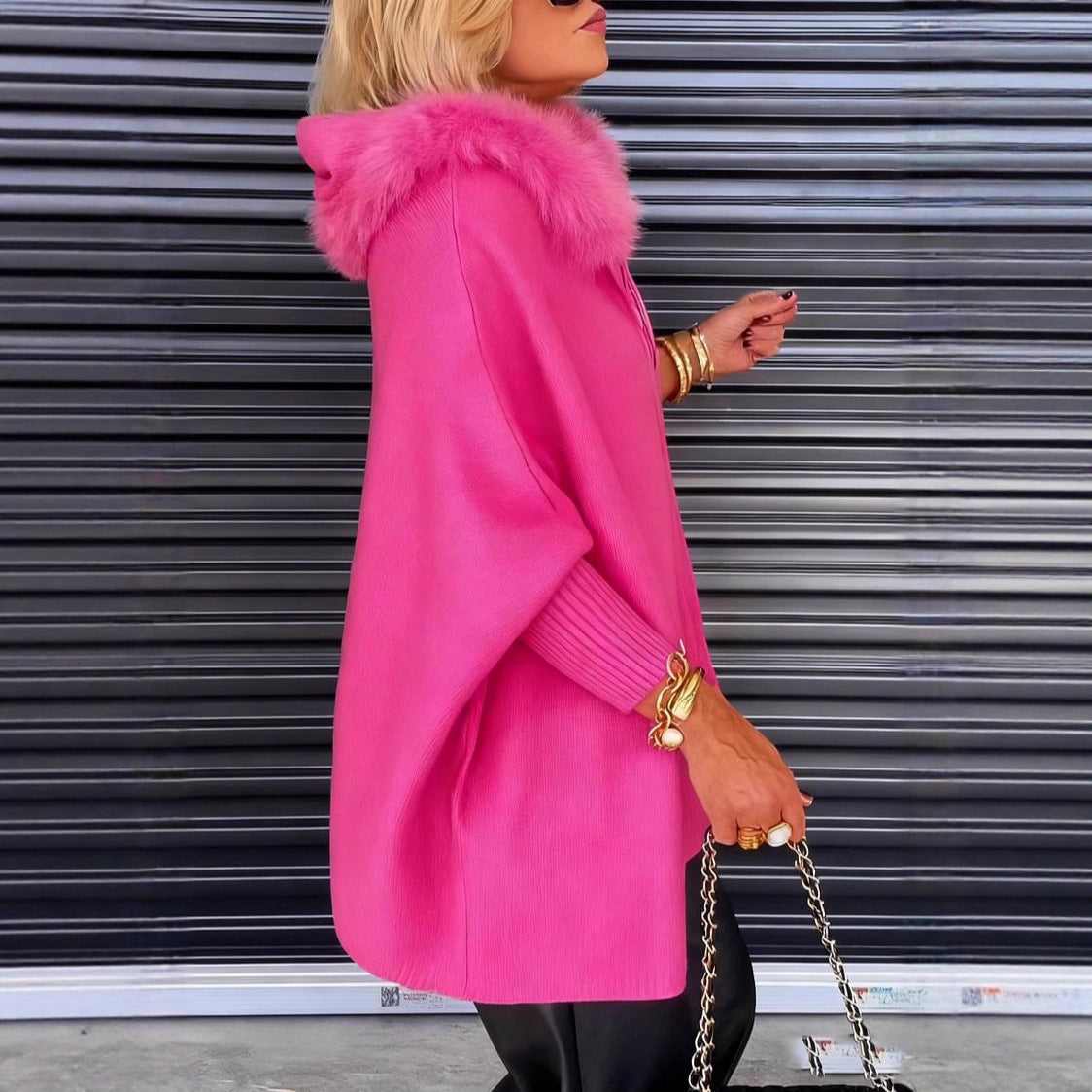 Cardigan Cocoon Batwing à Capuche
