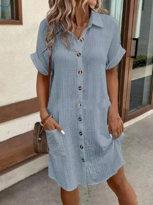 Robe Chemise d'Été Femme – Élégante, Fluide et Décontractée – Look Chic Sans Effort