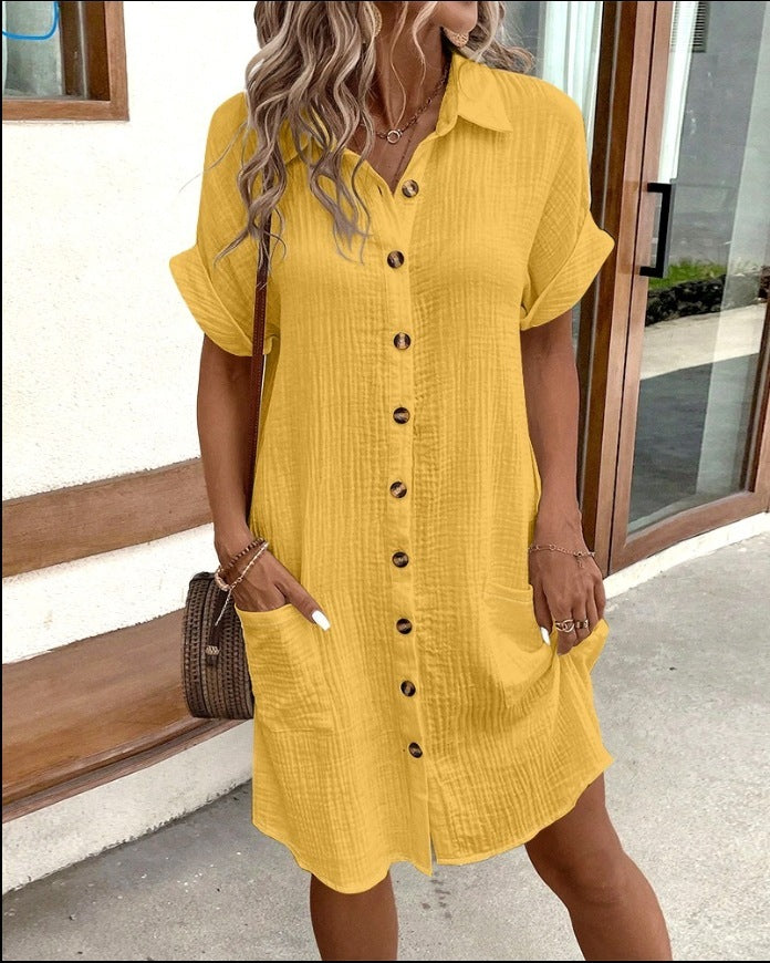 Robe Chemise d'Été Femme – Élégante, Fluide et Décontractée – Look Chic Sans Effort